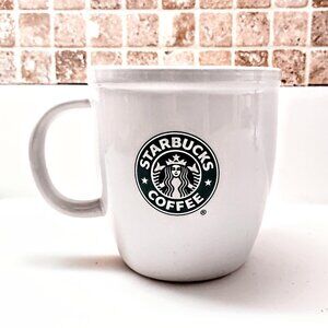 Starbucks Heavy Barrel Coffee Mug White Siren-Mermaid 16 Oz Cup 2007 Orig. Store